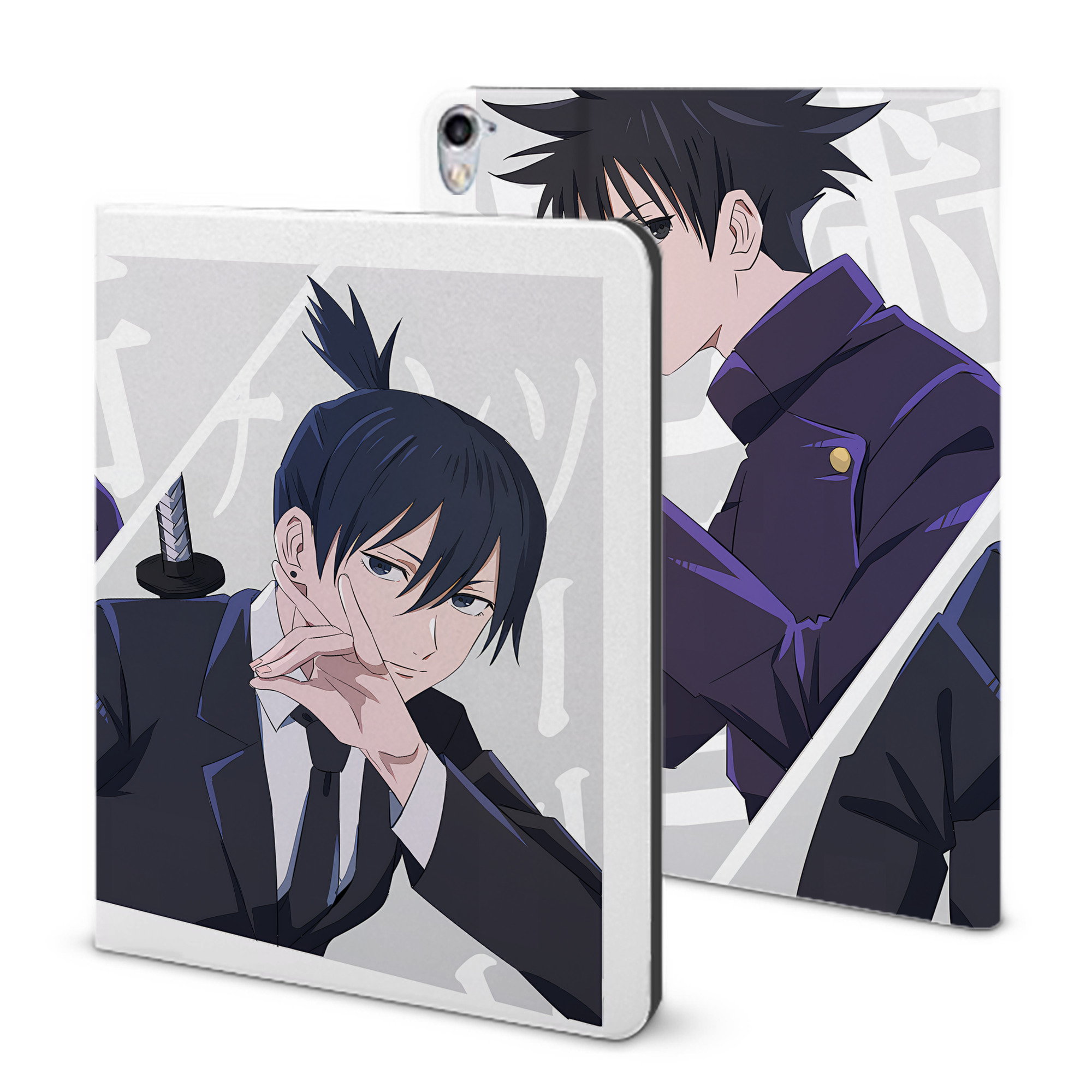 （画像用） 呪術廻戦 Jujutsu Kaisen IPad ケース ブック型 PUレザー TPU 耐衝撃 軽量 薄型 ペン収納なし 全面保護 IPad 各モデル対応